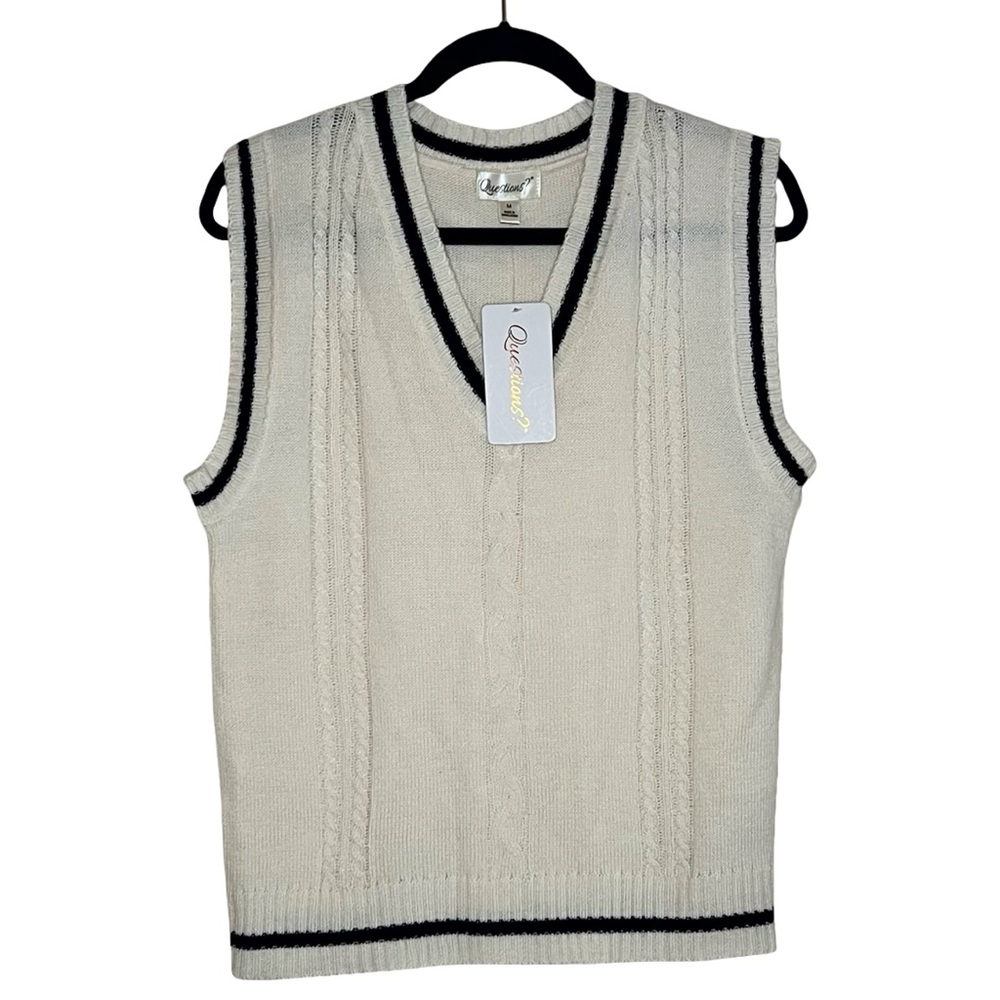 Questions? Sleeveless Knit Sweater